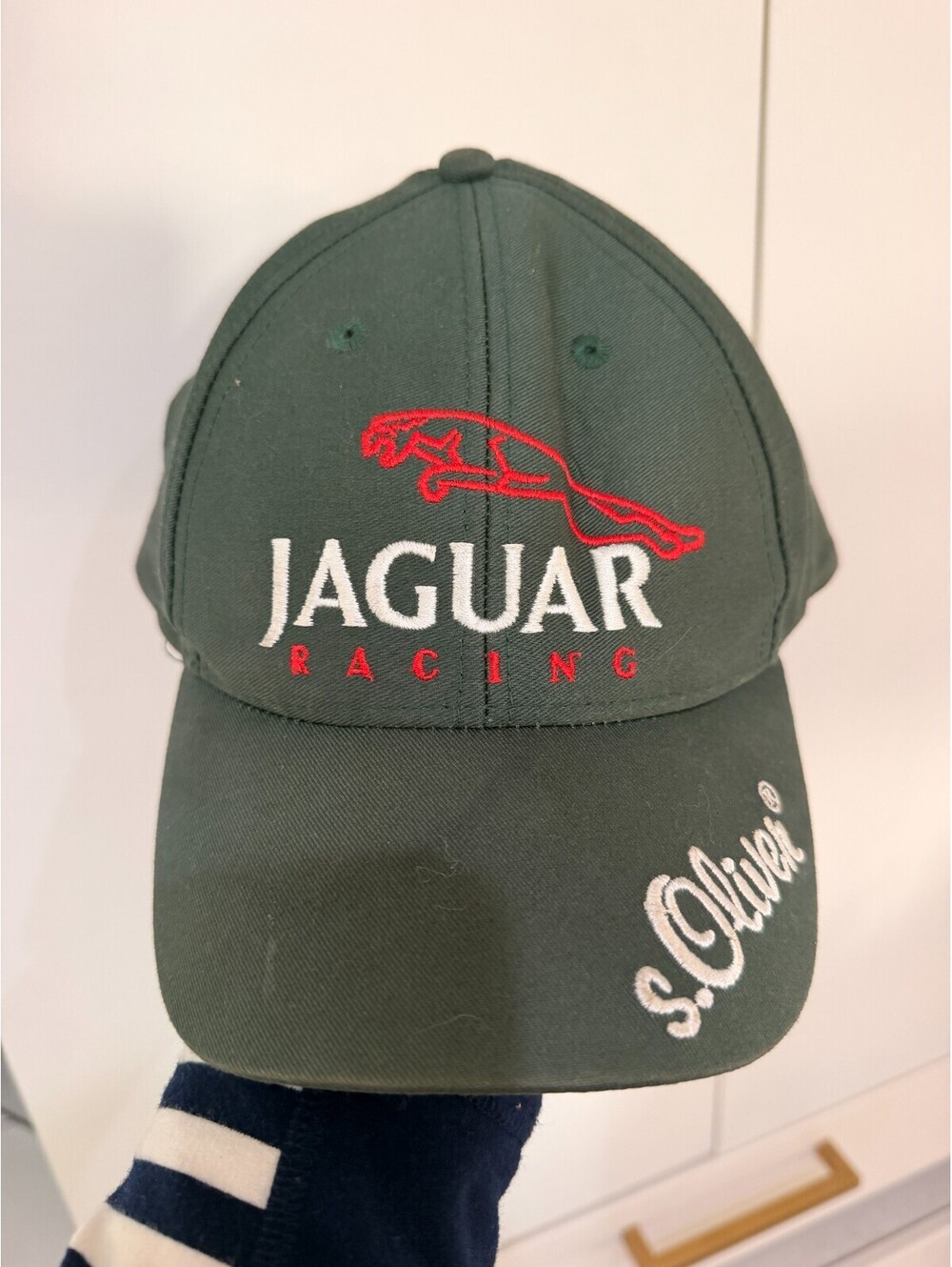 Jaguar Racing Cap Hat Men Strap-back Green Twill T-13